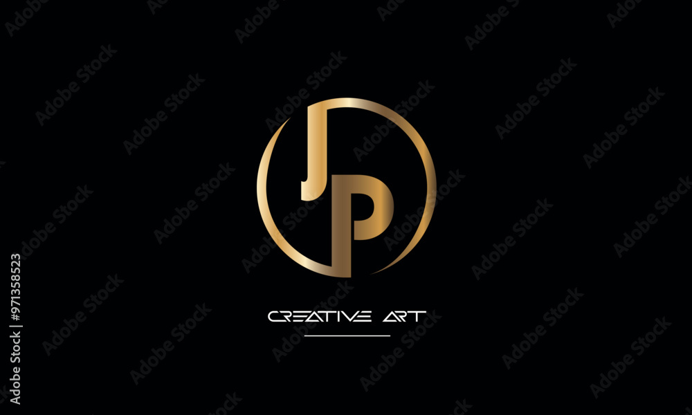 Fototapeta premium JD, DJ, J, D abstract letters logo monogram