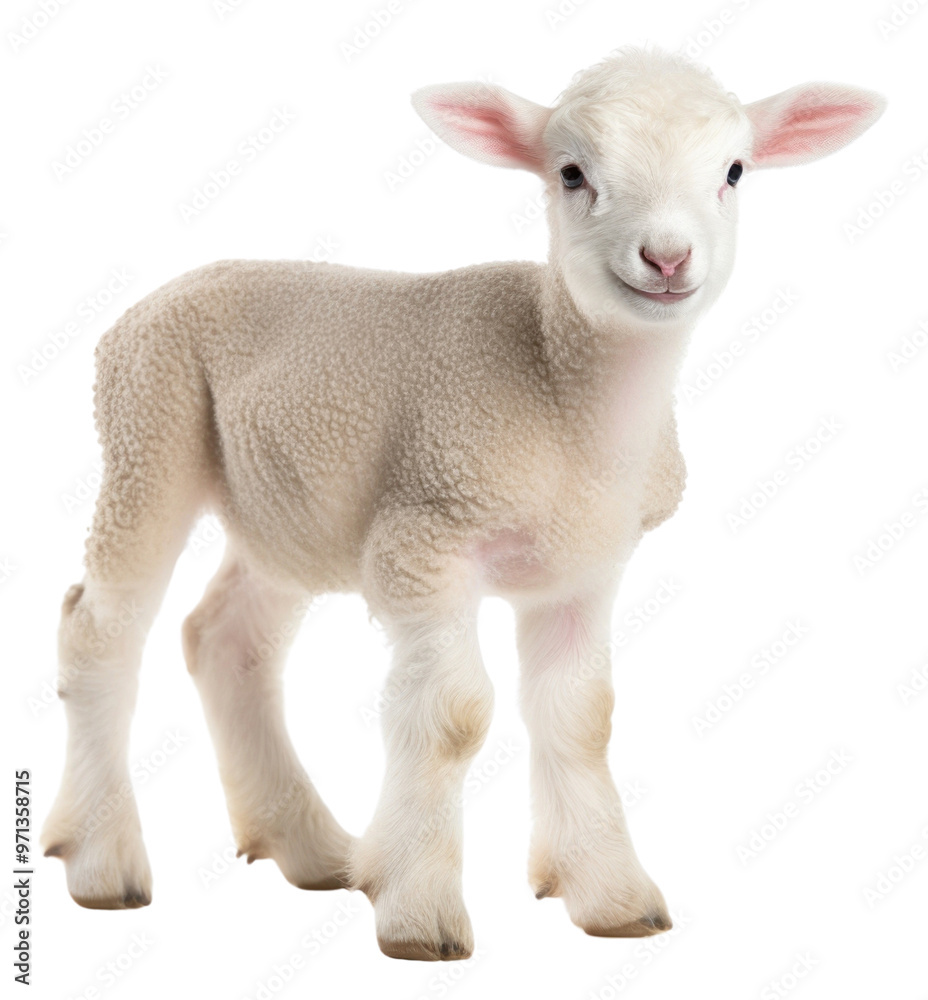 PNG White lamb 8 weeks old livestock animal mammal. PNG White lamb 8 weeks old livestock animal mammal.