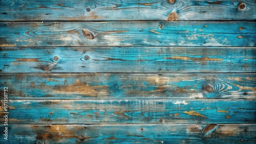 Weathered blue antique wooden background with a distressed and rustic look