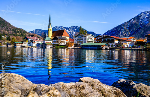 old town of Rottach-Egern at the Tegernsee lake photo