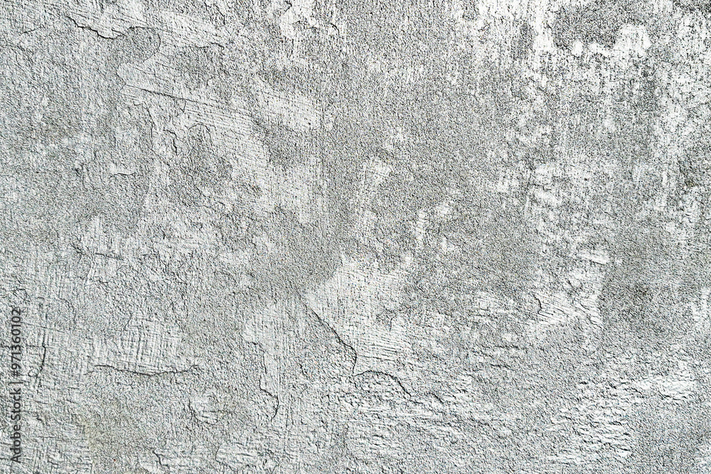 Fototapeta premium Tile adhesive texture. Facade plaster background. Gray plaster stripes pattern. Home renovation texture. White lines backdrop. Stucco wall background.