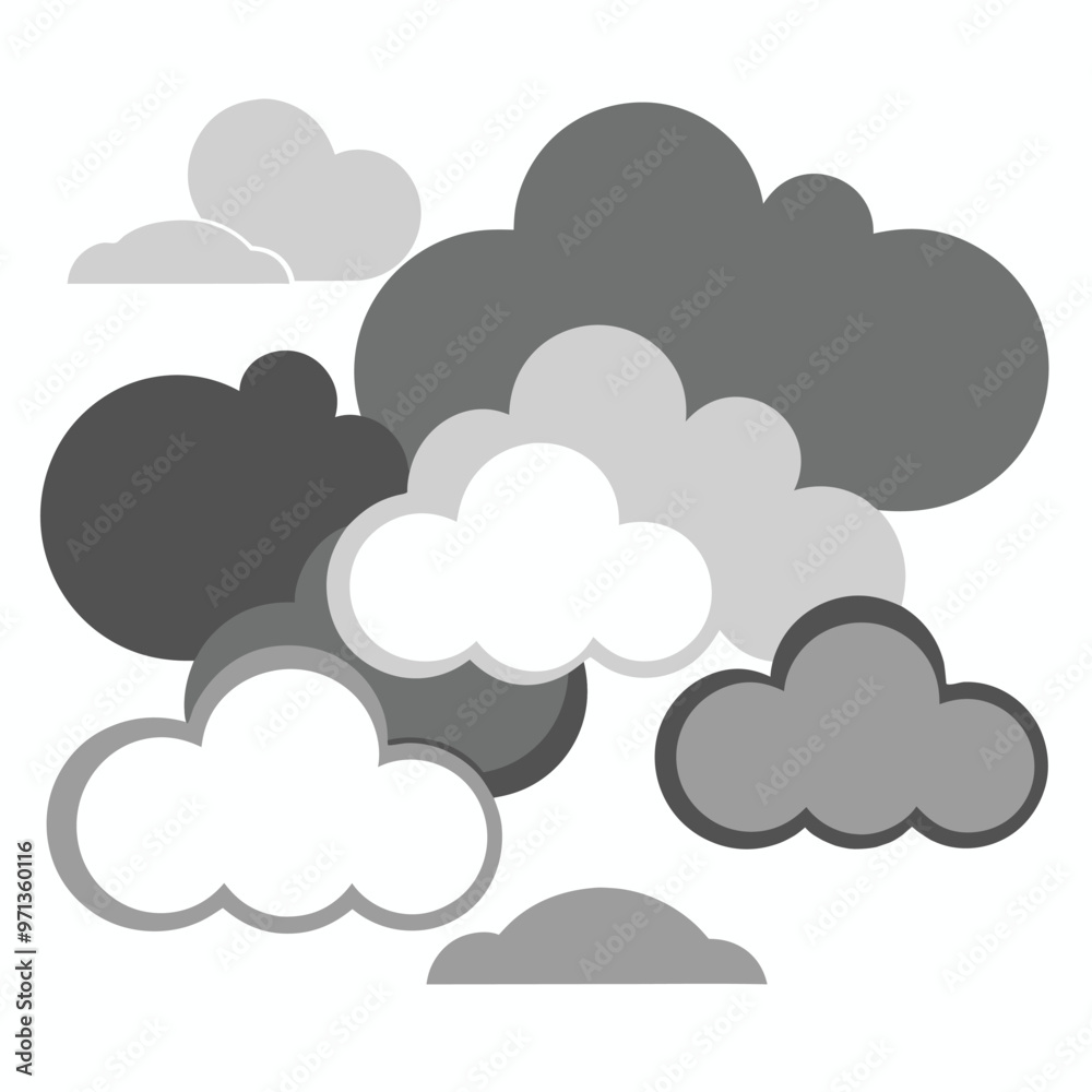 cloud vector set collection for clipart design, hand-drawn cloud vector illustrations. cloud vector set collection for clipart design, hand-drawn cloud vector illustrations.