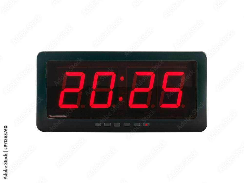 number 2025 illumination on electronic clock screen isolated on transparent, led sign showing time for beginning new year countdown number 2025 illumination on electronic clock screen isolated on transparent, led sign showing time for beginning new year countdown