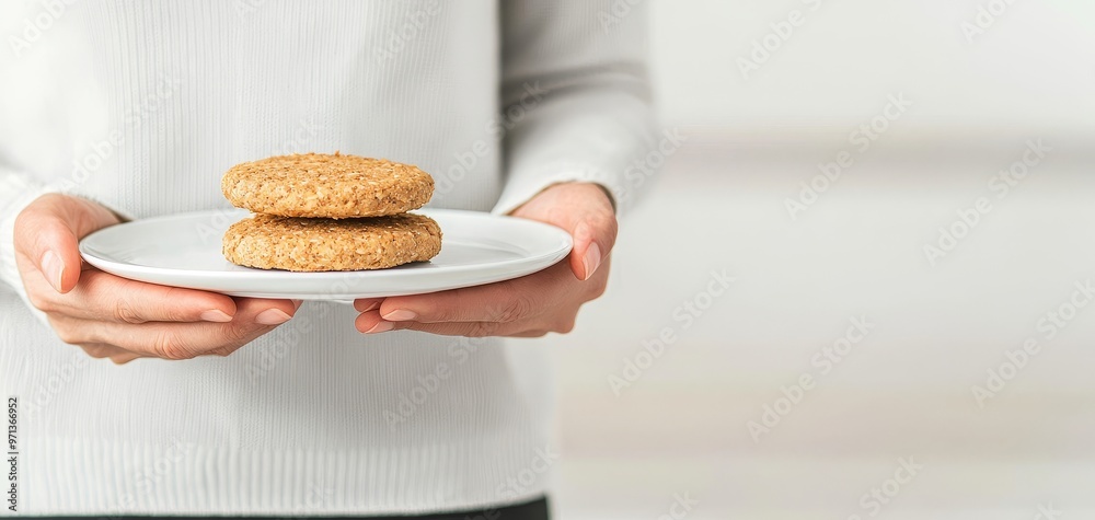 Closeup of a person measuring portions with a food scale, healthy diet, regimen