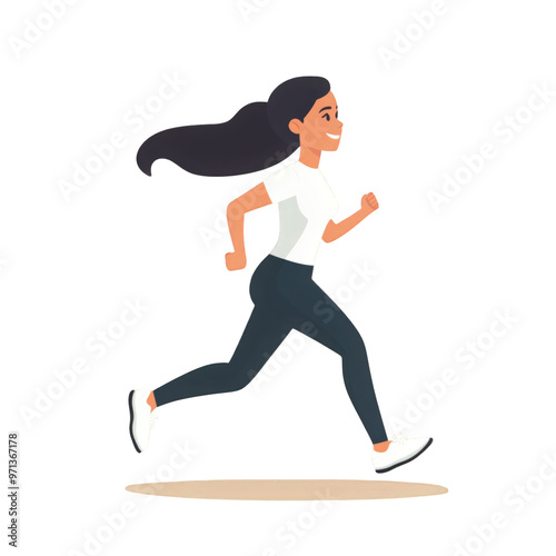 running woman illustration