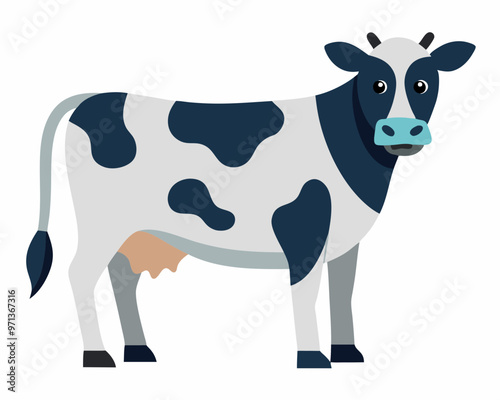 Cow vector, cow farm logo clean and clear shape vector