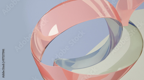 Abstract minimalist pastel colors shapes background 3d render