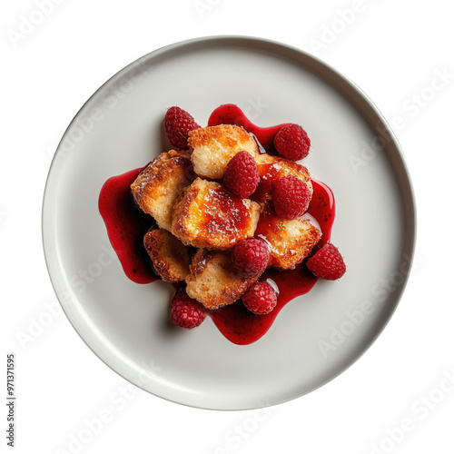 A Plate of Bread Pudding wi...