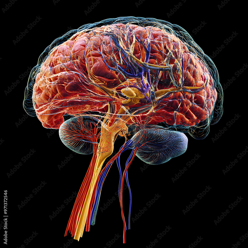 human brain model, High resolution PET CT scan of the human brain, screen view human brain model, High resolution PET CT scan of the human brain, screen view