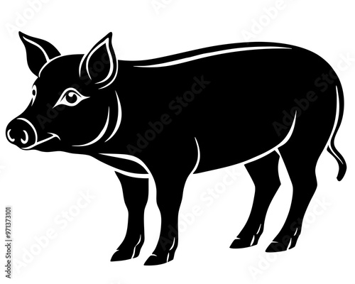 pig vector silhouette