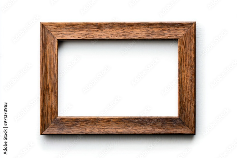 Classic wooden frame with a dark oak finish, isolated on white Classic wooden frame with a dark oak finish, isolated on white