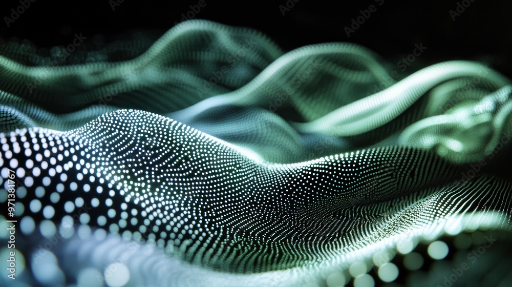 Abstract Waving Particle Technology Background Abstract Waving Particle Technology Background
