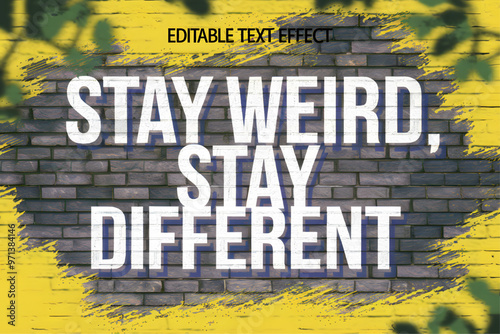 Large Graffitied Text on a Brick Wall