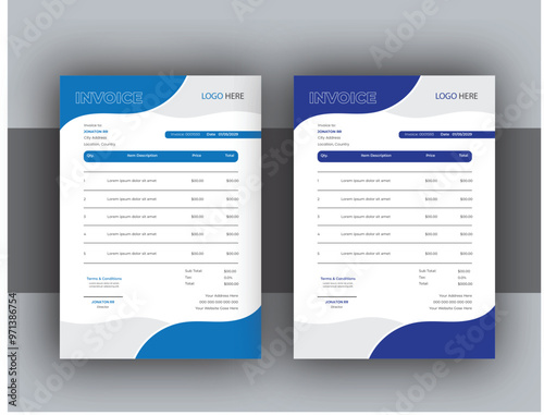  Professional business invoice template design
