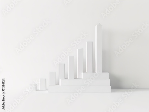 Obraz na płótnie White growth histogram