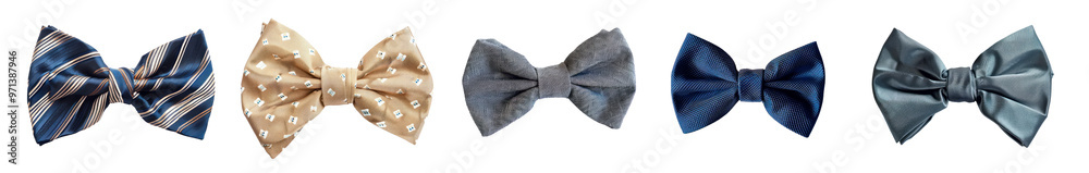 Set of bow tie cupouts, isolated on transparent background. PNG element. Set of bow tie cupouts, isolated on transparent background. PNG element.