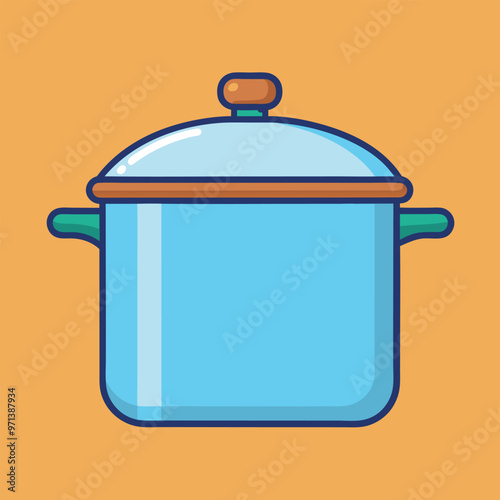 Cooking Pot Vector illustration.