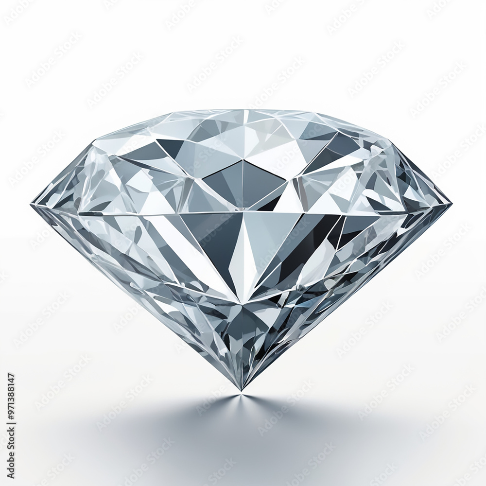 High-Resolution Diamond Vector Set on White Background, Isolated High-Resolution Diamond Vector Set on White Background, Isolated