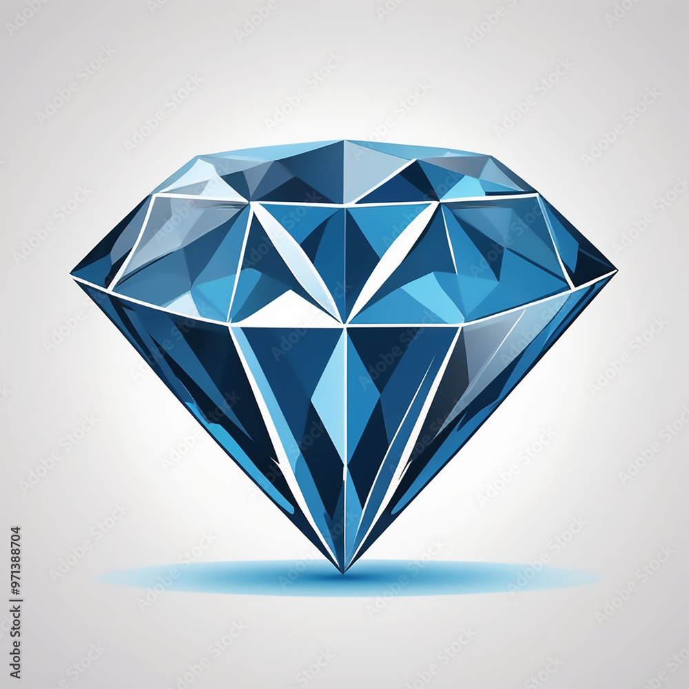 High-Resolution Diamond Vector Set on White Background, Isolated High-Resolution Diamond Vector Set on White Background, Isolated