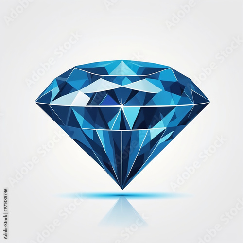 High-Resolution Diamond Vector Set on White Background, Isolated