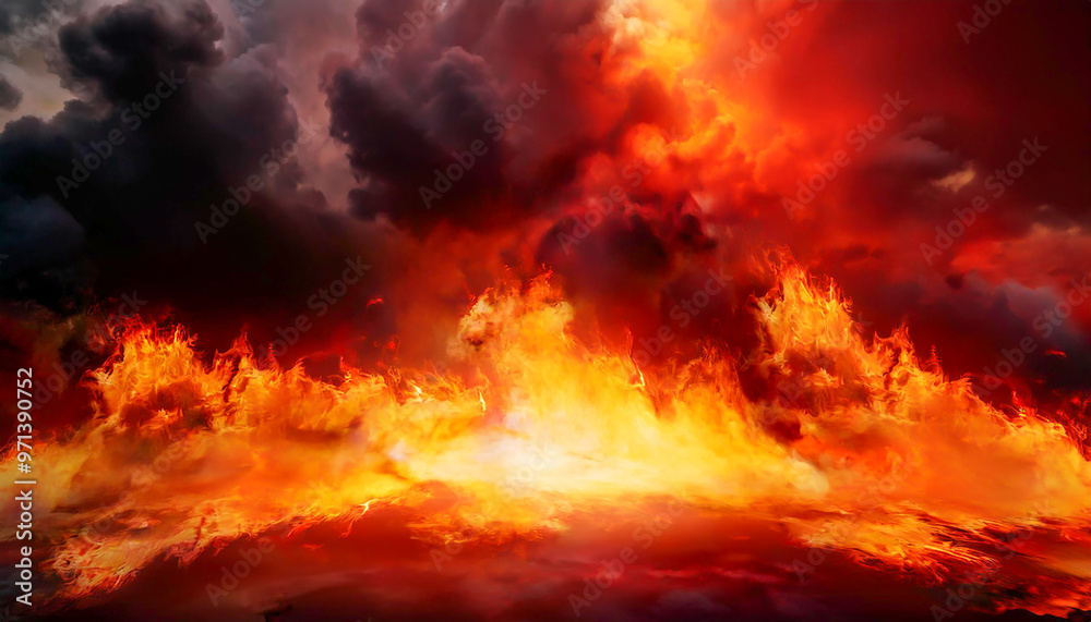 Red abstRed abstract fire background dramatic sky with clouds. Fire, war, explosion, catastrophe, flame. Horror concept.Vivid and hot hell abstract or blazing fire wallpaper.AI Generative Red abstRed abstract fire background dramatic sky with clouds. Fire, war, explosion, catastrophe, flame. Horror concept.Vivid and hot hell abstract or blazing fire wallpaper.AI Generative