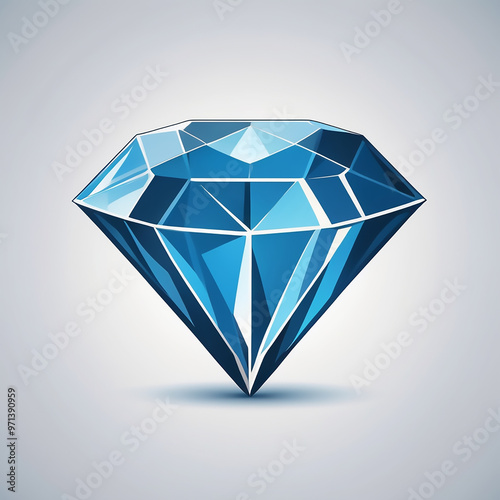 High-Resolution Diamond Vector Set on White Background, Isolated