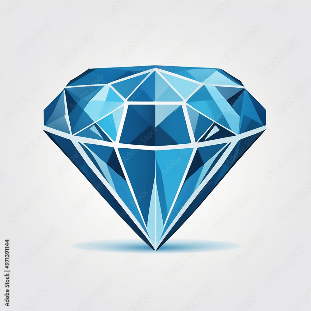 High-Resolution Diamond Vector Set on White Background, Isolated High-Resolution Diamond Vector Set on White Background, Isolated