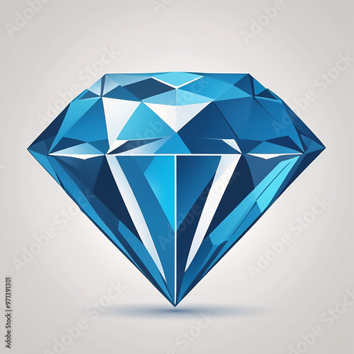 High-Resolution Diamond Vector Set on White Background, Isolated