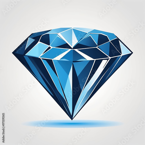 High-Resolution Diamond Vector Set on White Background, Isolated