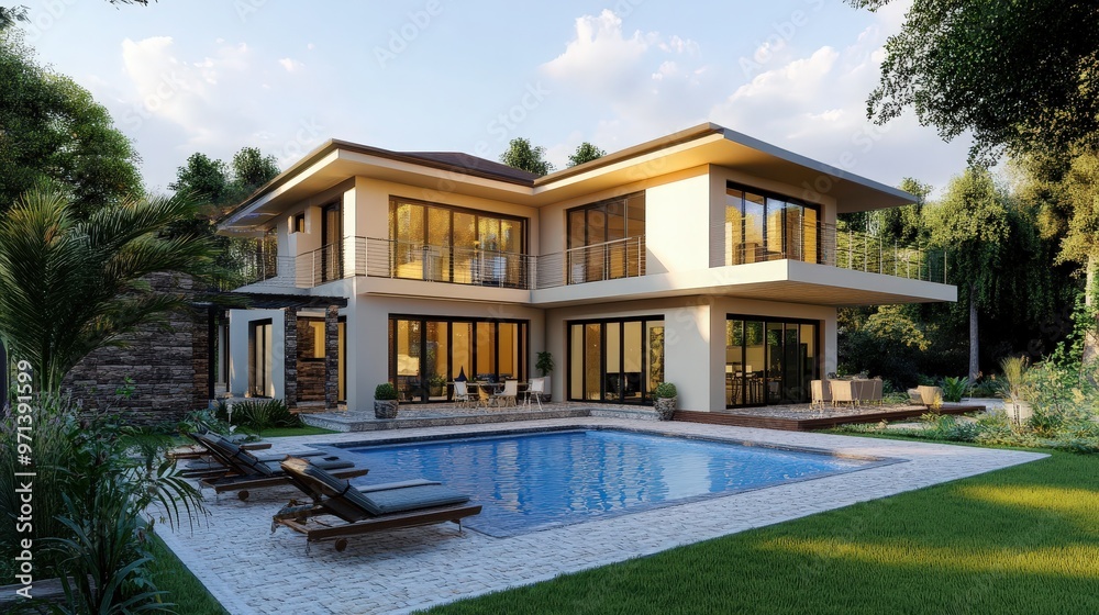 Fototapeta premium beautiful house