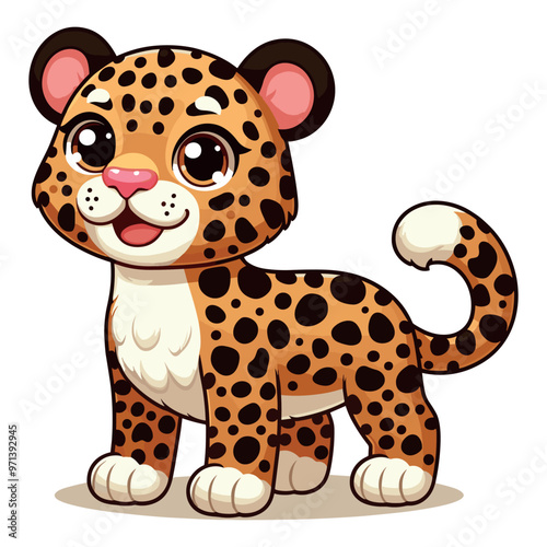 Cute Leopard Vector Cartoon illustration