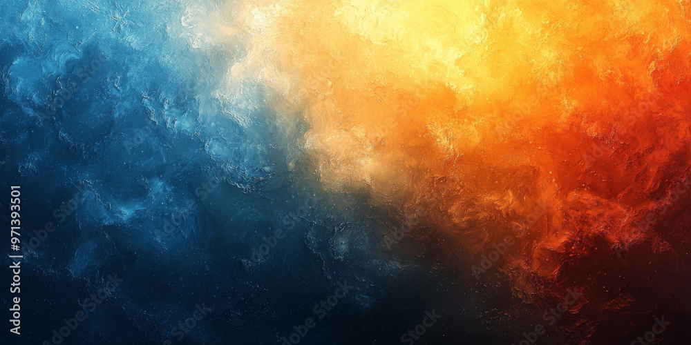Fototapeta premium Abstract background with contrasting blue and orange hues.