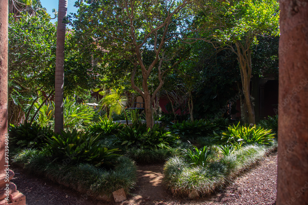 The beautiful courtyard of the Church of San Augustin in San Cristobal de la Laguna