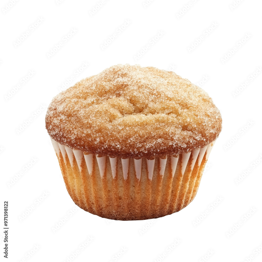 Sugar coated muffin on white background isolated transparent Sugar coated muffin on white background isolated transparent