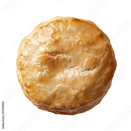 Baked biscuit on a flat surface isolated transparent photo