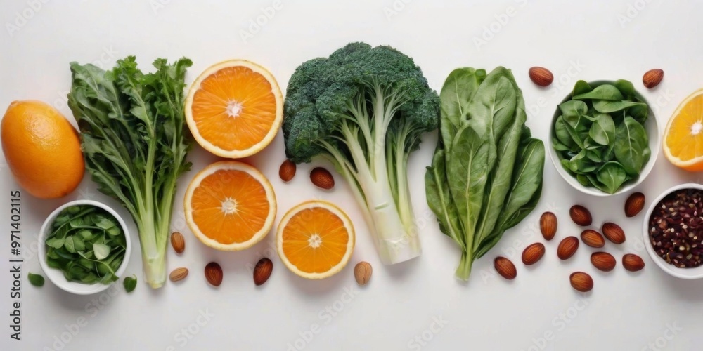 Healthy Food Choices: Oranges, Greens, and Almonds Healthy Food Choices: Oranges, Greens, and Almonds