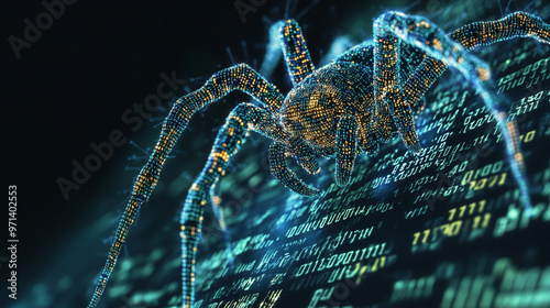 A computer virus concept. Cyberattack on computer network, Virus, Spyware, Malware or Malicious software.