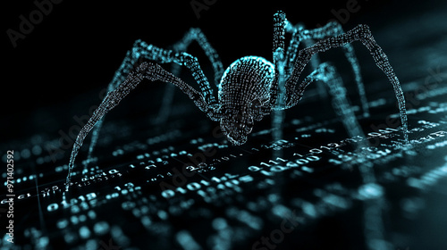 A computer virus concept. Cyberattack on computer network, Virus, Spyware, Malware or Malicious software.