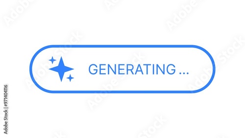 AI Generated Button Animation - Interactive Tech Icon with Smooth Motion Effects Alpha Channel transparent