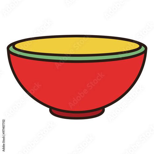 Vector illustration of a minimalistic mixing bowl.