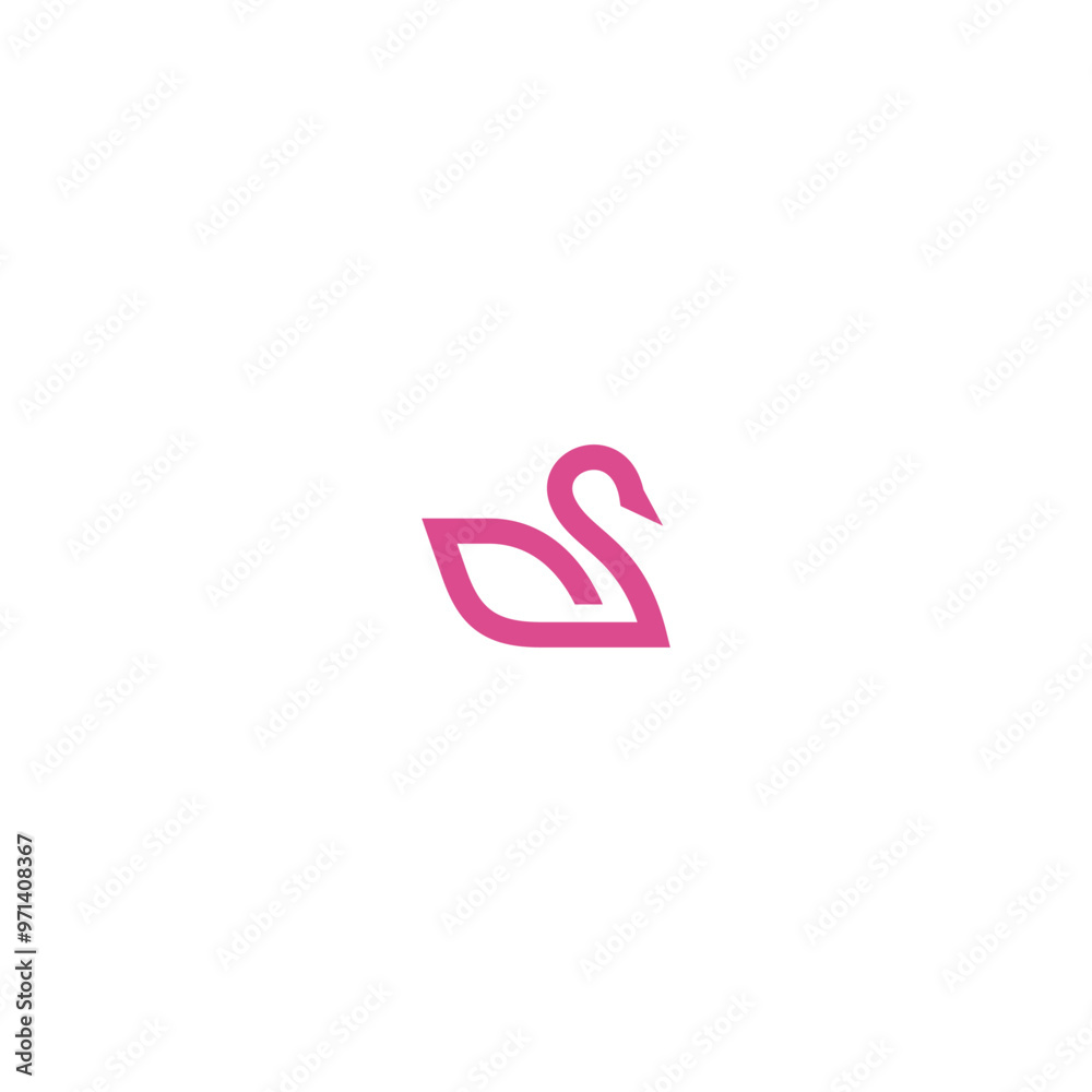 Abstract Minimalist Swan Vector Abstract Minimalist Swan Vector