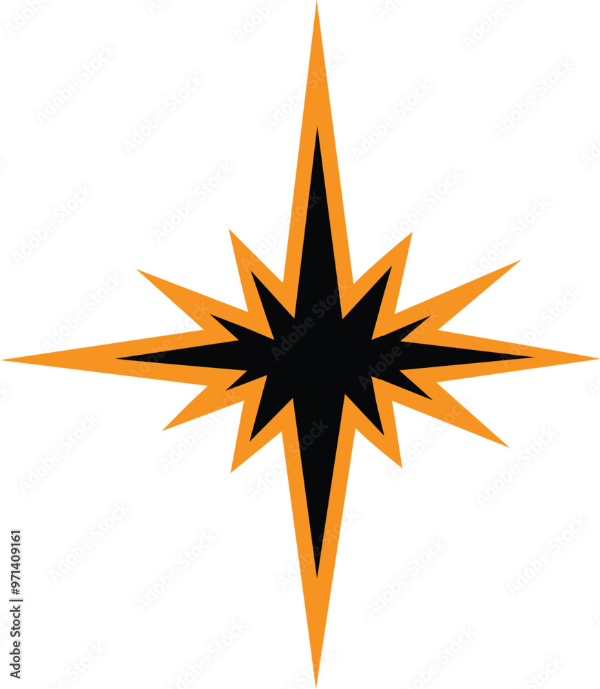 Obraz premium Stylish A star colorful illustrator and vector