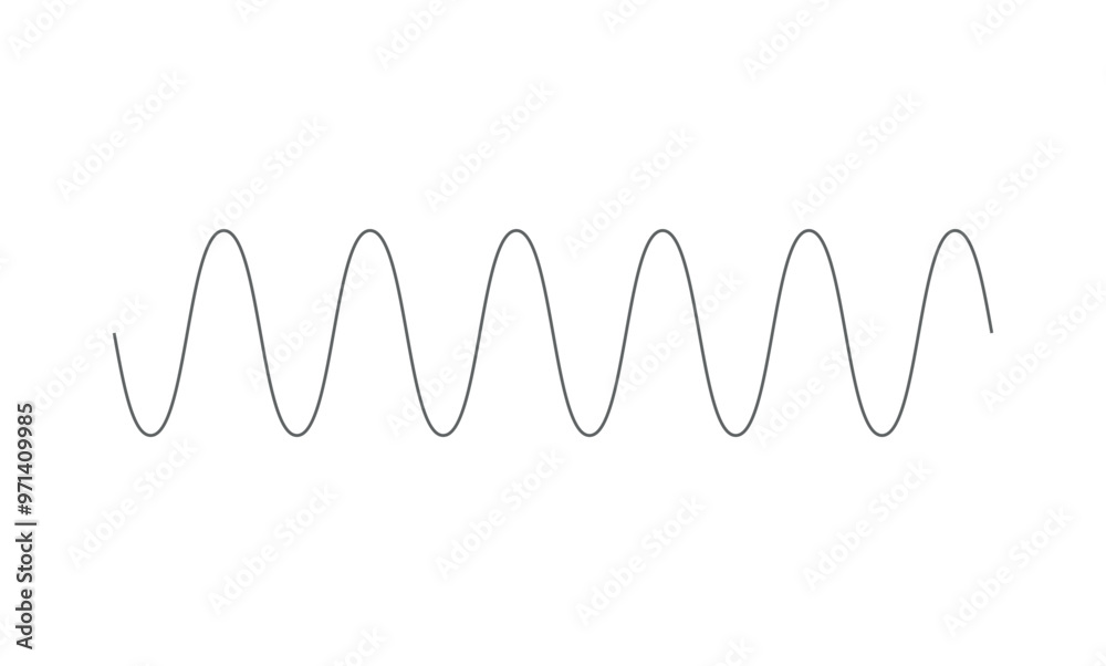 Sinusoidal wave signals. Parts of a wave. Scientific resources for teachers and students. Vector illustration isolated on white background. Sinusoidal wave signals. Parts of a wave. Scientific resources for teachers and students. Vector illustration isolated on white background.