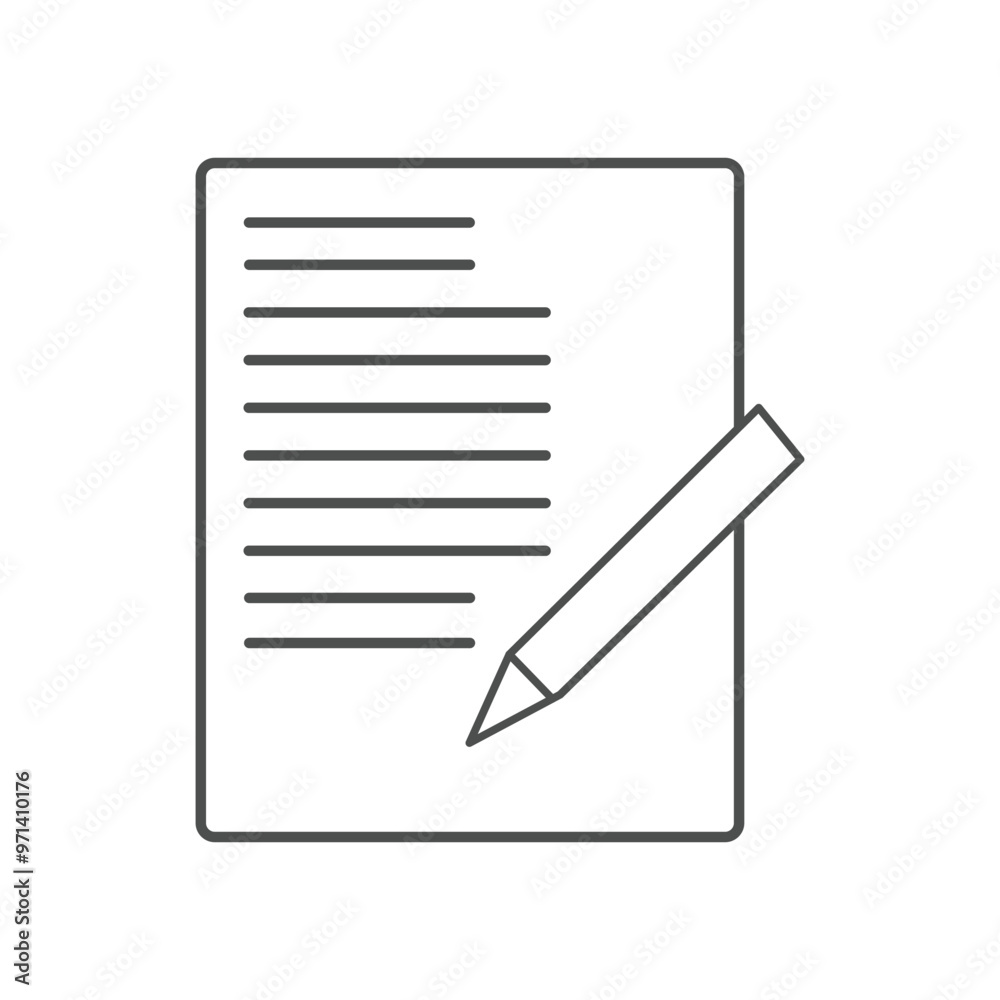 writing icon vector illustration. line and glyph version, Sheet of paper and pencil outline and filled vector sign.Symbol,logo illustration. Contract paper and pen simple line vector icon.Eps file 48. writing icon vector illustration. line and glyph version, Sheet of paper and pencil outline and filled vector sign.Symbol,logo illustration. Contract paper and pen simple line vector icon.Eps file 48.