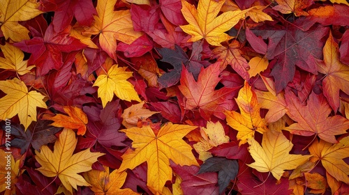 Vibrant Pile of Autumn Leaves