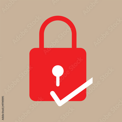 Locked Security icon. Modern flat vector icon. Internet data security and protection compliance. Lock symbol isolated on background. Vector illustration. Eps file 77.