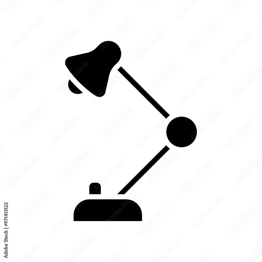 Adjustable Table Lamp Icon - Modern Desk Lighting Illustration for Home and Office Decor, Interior Design Element, Minimalist Line Art Lampshade Graphic, Workspace Accessory Adjustable Table Lamp Icon - Modern Desk Lighting Illustration for Home and Office Decor, Interior Design Element, Minimalist Line Art Lampshade Graphic, Workspace Accessory