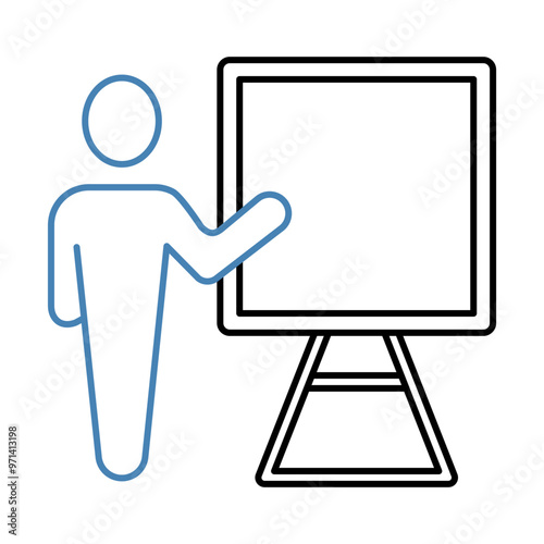 presentation concept line icon. Simple element illustration. presentation concept outline symbol design.