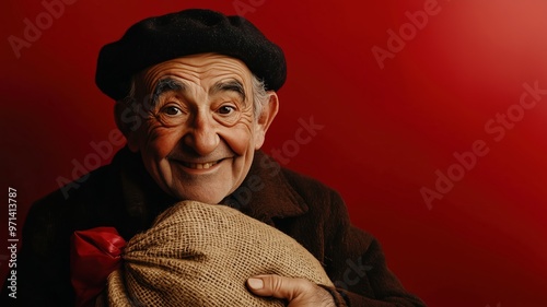 Olentzero with a warm smile...