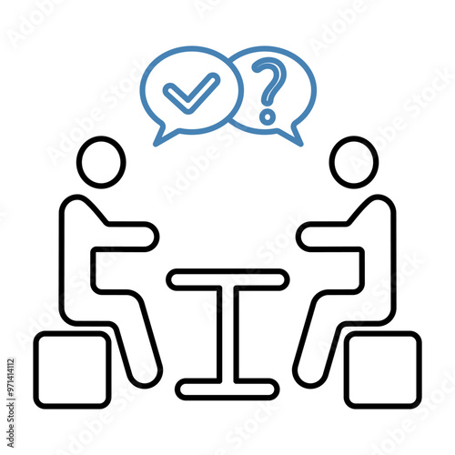 consultation concept line icon. Simple element illustration. consultation concept outline symbol design.